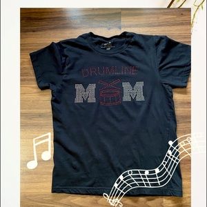 Blingy rhinestone top for band moms